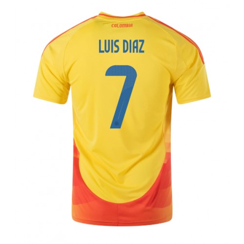 Dres Kolumbija Luis Diaz #7 Domaci Copa America 2024 Kratak Rukav